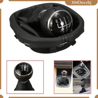 6 Speed Gear Shift Knob With Leather Boot Gaiter