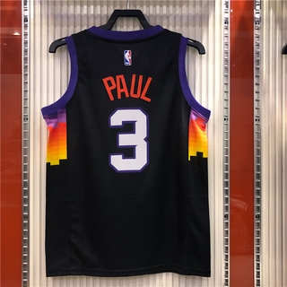 Chris Paul # 3 Nba 2020 Phoenix Suns Colete De Basquete Masculino Jersey City Edition Hot-pressed basketball jersey (2)