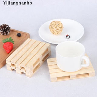 yijiangnanhb nuevo mini paleta de madera para bebidas posavasos de aislamiento de la almohadilla de la taza posavasos