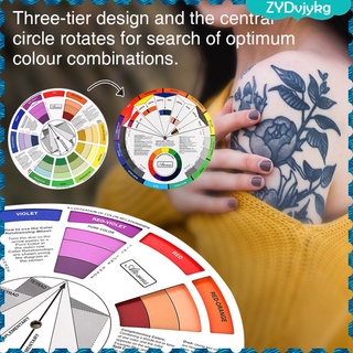 guía de mezcla de colores de la rueda de la pintura de color de la paleta de pigmentos gráficos