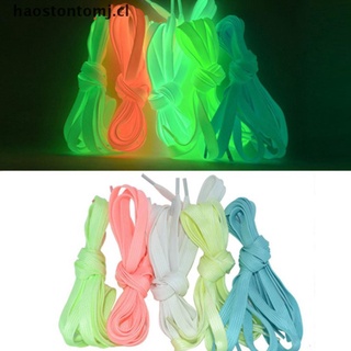 haostontomj: 1 par de cordones luminosos planos para zapatos de lona, cordones fluorescentes [cl]