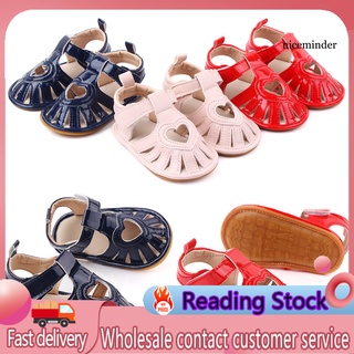 Nice_Summer Baby Girl corazón transpirable antideslizante sandalias niño suave Prewalker zapatos (1)