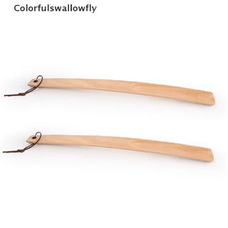 colorfulswallowfly 38cm mango largo zapato cuernos unisex madera cuerno forma cuchara zapatero flexible csf