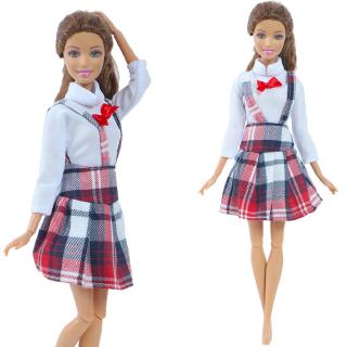 5 conjunto mixto traje de baño blusa camisa pantalones liguero falda moda Casual desgaste accesorios de ropa para Barbie muñeca juguetes de niños (3)