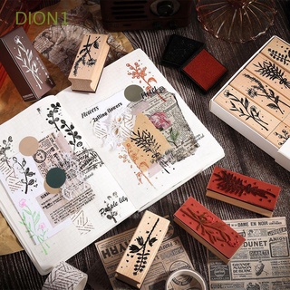 Dion1 sello De goma De madera De madera botánica Para manualidades/manualidades/diy