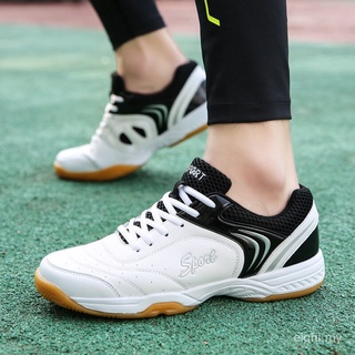 Unisex profesional bádminton tenis zapatos cómodo transpirable deporte zapatos de los hombres de las mujeres de tenis de mesa zapatillas de deporte tamaño 36-46 AfU5