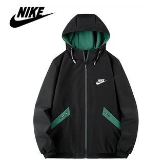 M-4Xl Nike hombres deportes cortavientos moda suelto contraste Color chaqueta con capucha (3)