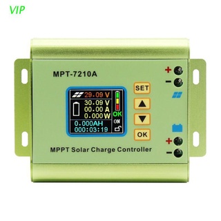 vip lcd mppt dc-dc panel de carga solar controlador para batería de litio 24v/36v/48v/60v/72v batería pack de salida 0-10a