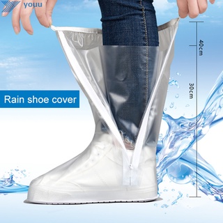 fundas de zapatos de lluvia reutilizables impermeables protectores de zapatos mujeres hombres de goma galoshes motocicleta ciclismo botas elásticas cubierta (1)