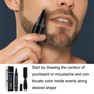 Kit de bolígrafo de relleno de barba en caja lápiz de barba impermeable relleno potenciador de barba herramienta para colorear