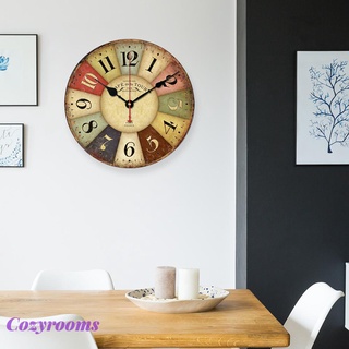 Cm.wood reloj de pared clásico Vintage de madera de pared funciona con pilas reloj colgante