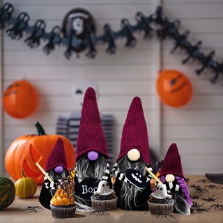 color_4pcs muñeca de halloween sin cara gnome familia con escoba decoración de vacaciones regalos (1)