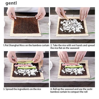 gentl 2Pcs DIY Sushi Maker Bamboo Rolling Mat Sushi Rolls Tools Reusable Tools . (3)