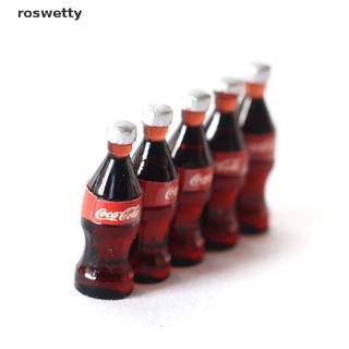 roswetty 1:12 casa de muñecas miniatura 5 botellas coca-cola coca-cola soda bebida accesorios de cocina cl