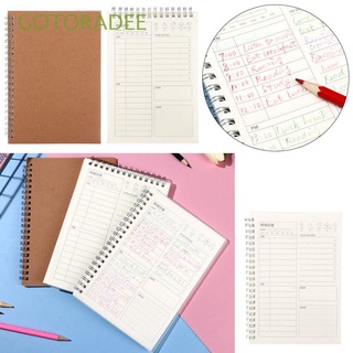 gotoradee oficina planificador diario suministros escolares gestión del tiempo bobina cuaderno bloc de notas estudiante regalo espiral anillo de alambre o cuaderno 50 hojas