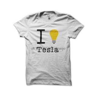 Men T Tshirt I Love Tesla White Tshirts Tshirt