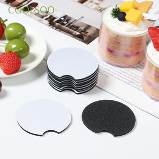 COOLSOO 10pcs DIY Pattern Car Coasters Car Accessories Blank Sublimation Mug Mat Thermal Transfer for Living Room Kitchen Neoprene Material Durable Cup Holder Pad
