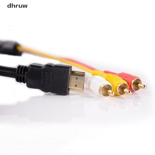 dhruw hdmi macho a 3 rca audio de vídeo av 1,5 m cable adaptador para 1080p hdtv cl