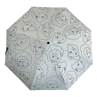 Ins paraguas automático francés sombrilla protección Uv Mini paraguas protector solar lluvia y sol doble uso Uv paraguas (5)