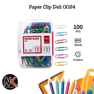 Deli Clips de papel/Clips de papel multicolor 29 mm E0024