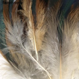 [beautyupop] 50 pzs plumas de gallo de color natural de 6-8 pulgadas faisán pluma de pollo artesanía caliente