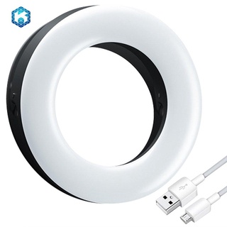 Selfie Ring Light Mini Circle Light Clip For Phones Rechargeable Makeup Clip