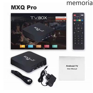 tv-box us mxq pro 4k 2.4ghz/5ghz wifi android 9.0 quad core smart tv box media player 2g + 16g memorial