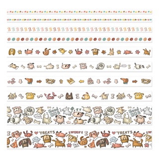 felicia 10pcs/box Cute Cartoon Animals Washi Tapes Scrapbooking DIY Decor Japanese Masking Tape (5)