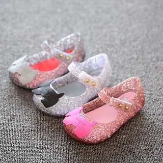 Ty Hollow Jelly zapatos de niños lindo y dulce gancho y bucle cierre de dedo del pie redondo (6)