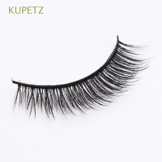 KUPETZ Black False Eyelashes 2 Pairs Long Fake Lashes Natural Extension 3D Volume Mink Eyelashes Makeup Tool Mink Lashes/Multicolor