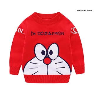 Cf88Yyt niños otoño de manga larga letras Doraemon prendas de punto niños suéter caliente jersey (9)