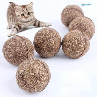 lilyscent 1pc natural catnip saludable divertida golosinas pelota mascota gatito gato juguete relajante