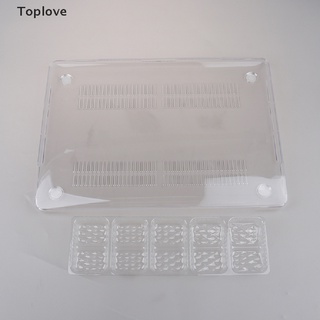 [toplove] funda transparente cristalina para macbook air pro retina latop cover 2019 2018.