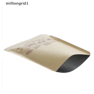 [milliongrid1] 50 piezas de papel kraft bolsa de café de papel de aluminio para colgar en los oídos filtros de goteo caliente