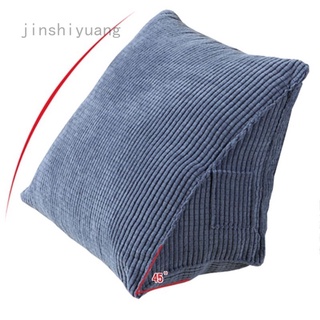 Jinshiyuang A triángulo cuña almohada de lectura respaldo cojín cama respaldo soporte almohada para cama sofá respaldo lectura silla de oficina