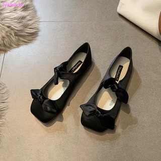 Francés de hadas de satén arco zapatos planos de noche brisa suave Mary Jane casual zapatos de ballet primavera y otoño solo zapatos (6)
