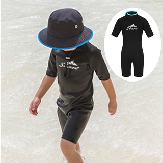 2mm neopreno niño buceo traje de neopreno espalda cremallera snorkel natación traje de neopreno (6)