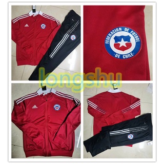 jacket 2021 2022 Chile Nacional Rojo Chaqueta De Fútbol Pantalones Largos Traje S-XXL