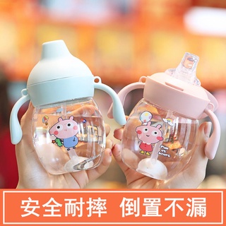 Taza de Sippy taza sin derrames taza de paja para bebé con escala a prueba de choques a prueba de fugas a prueba de golpes taza de leche para bebés tazas para niños