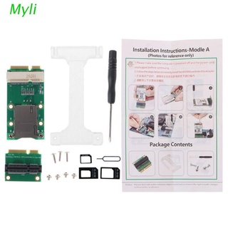 myli mini pci-e a adaptador sim con ranura para tarjeta sim instalación vertical para tarjeta inalámbrica gps 3g/4g wwan lte