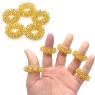 20 Pieces Spiky Sensory Finger Rings, Spiky Finger Ring/Acupressure Ring Set Silent Stress Reducer and Massager (3)