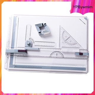 Tablero de dibujo A3 sistema de medición de mesa de dibujo transportador regla deslizante (3)