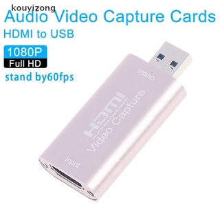 [kouyi] tarjeta de captura de vídeo hdmi a usb 3.0 1080p hd grabadora video transmisión en vivo b 449cl