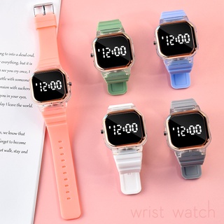 Relojes electrónicos / relojes de mujer / relojes de hombre / relojes electrónicos deportivos de silicona con pantalla LED cuadrada (10)