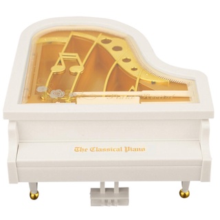 hunan práctico creativo mini piano modelo caja de música metal antiguo caso musical regalo de boda (3)