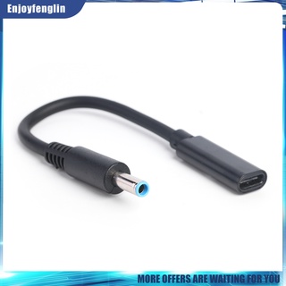 (Enjoyfenglin) Pd USB tipo C hembra a x mm DC Jack portátil cargador adaptador para HP