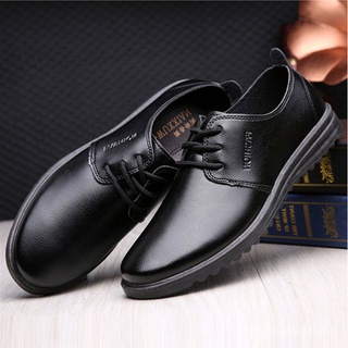Zapatos formales --hombres s casual zapatos de cuero impermeable, antideslizante y a prueba de aceite negro trabajo de cocina KFC seguridad resistente al desgaste de trabajo GO7k