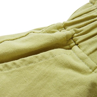 Kprq-Baby Girl pantalones cortos de verano, niños de Color sólido inclinado bolsillo Bowknot pantalones (amarillo claro, verde claro) (9)