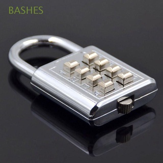 BASHES Zinc Alloy Digit Lock Silver Suitcase Lock Password Code New Padlock Tools Luggage Safe Security Travel/Multicolor