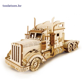 [recomendado]286pcs Madera 3D Retro camión rompecabezas modelo mecánico rompecabezas rompecabezas asamblea juguetes